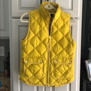 J.Crew extra small gold puffer vest